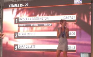 Seeing my name up on stage <3